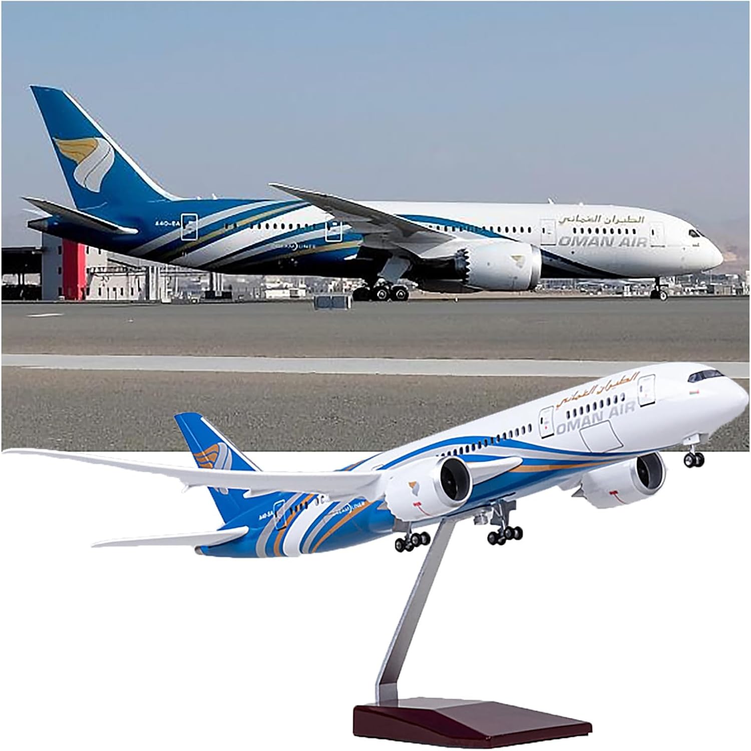 Model Airplane Plastic - Pesawat Mainan Resin Die-cast Plastik 47cm