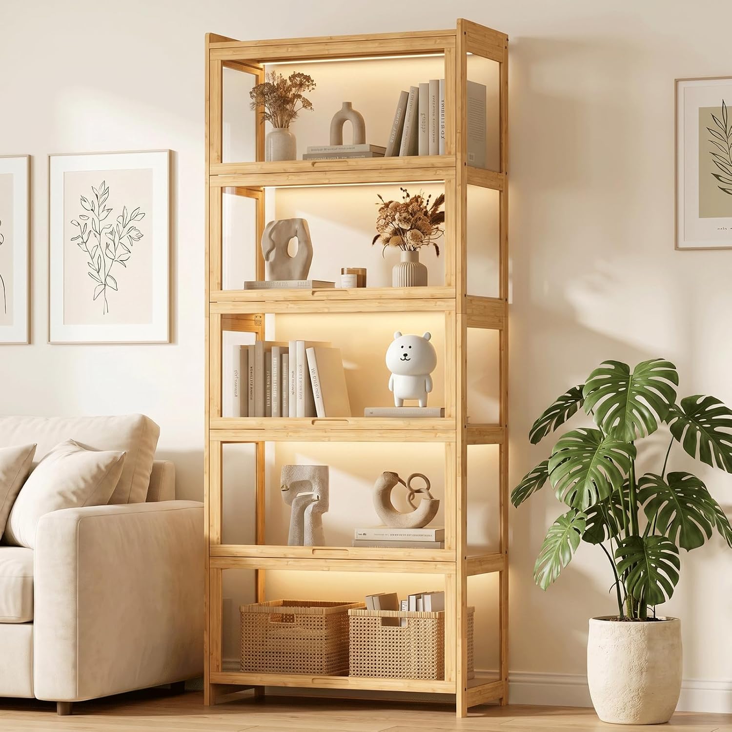 Display Case Acrylic - Lemari Pajangan dengan Pintu Akrilik, Lemari
