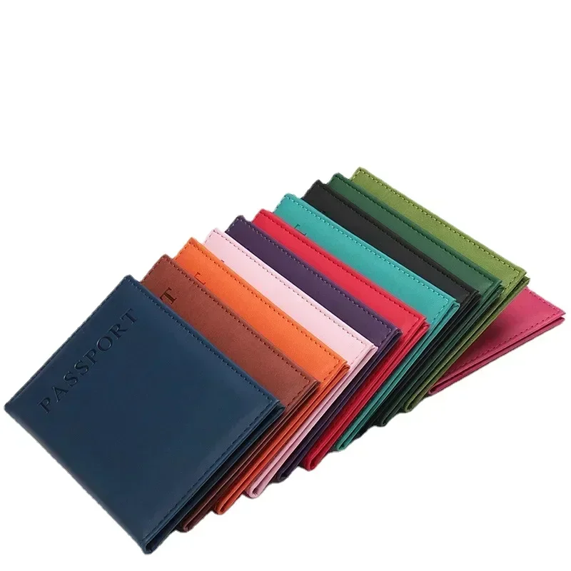 Card Top Loader - Sarung paspor kulit Pu pria wanita,