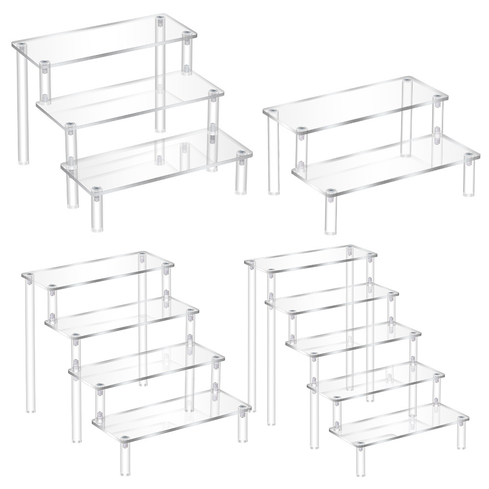 Pop Display Shelf - Peninggi akrilik, tampilan jelas, dudukan pengatur