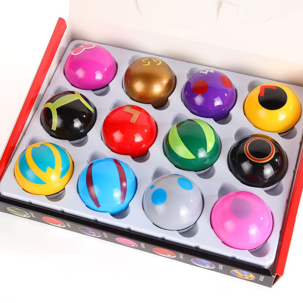 Vinyl Figure Blank - Figur Pokemon 12 Buah/Set Bola Poké
