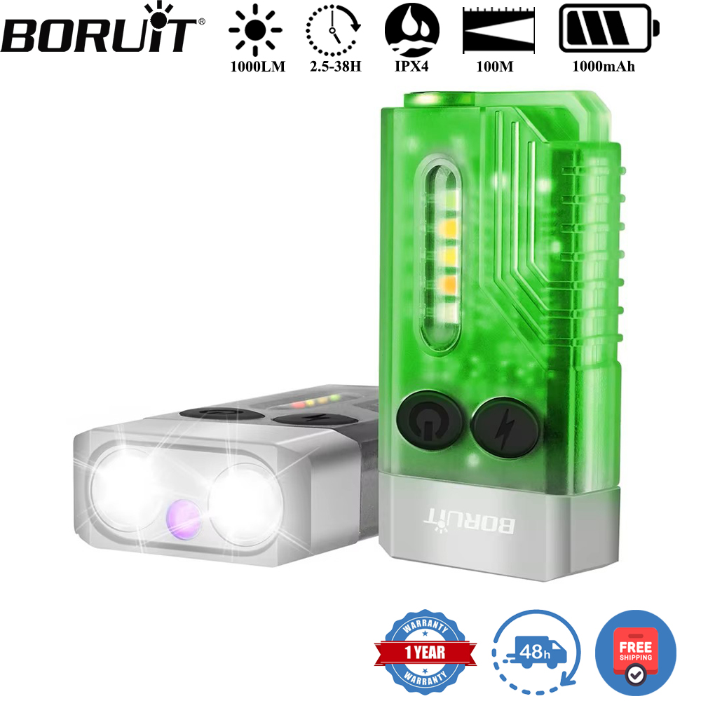 Fidget Cube Original - BORUiT V10 Gantungan Kunci Senter UV