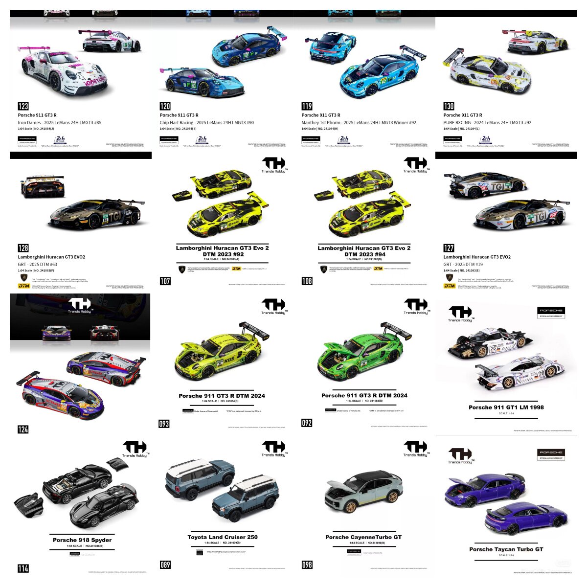 TH 1/64 Porsche 911 GT3 R LeMa - Die Cast Car 1 64 ulasan dan harga